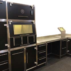 Shielded hot lab furniture manufactured by Nuclear Shields